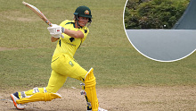 EDITED: Beth Mooney of Australia bats during game three of the Women's One Day International Series between Australia and Pakistan at North Sydney Oval on January 21, 2023 in Sydney, Australia. (Photo by Robert Cianflone/Getty Images)