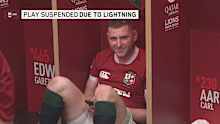 Finn Russell on his phone.