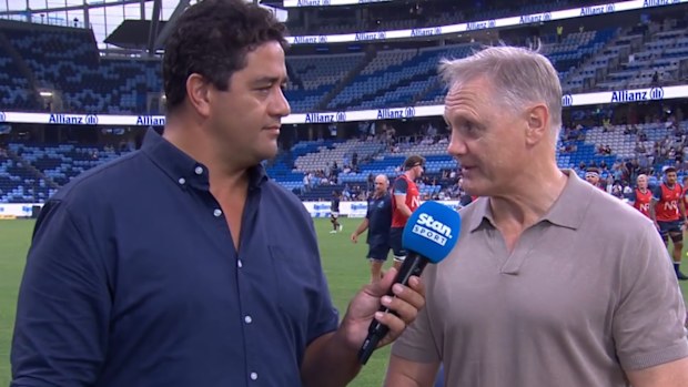 Joe Schmidt talks to Morgan Turinui.