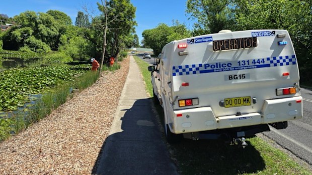 The aim of the search was to locate items that may have been discarded after the alleged stabbing, police said.