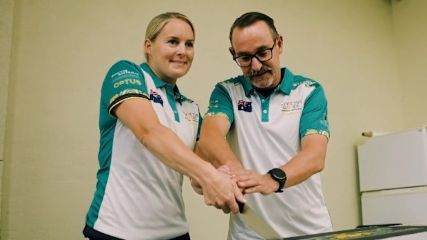 Team Australia Invictus Games captains Doug Griffith and Kaz Gladys.