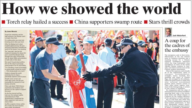 The Canberra Times editors' front page selections