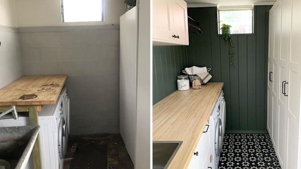 Block stars Ronnie and Georgia's laundry renovation