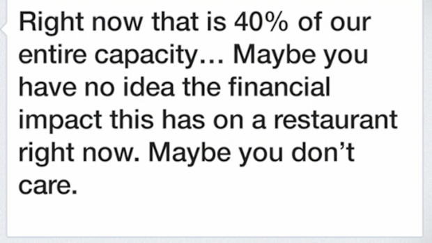Mr Jaroud called the customer out on Facebook.