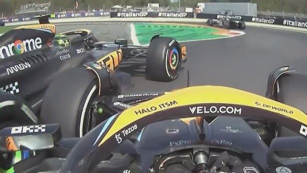 Oscar Piastri made contact with teammate Lando Norris as the pair battled after Piastri's pitstop.