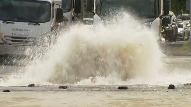 Wynnum Road in Tingpala has been all but cut off, with water supply in the area out of action for 24 hours.