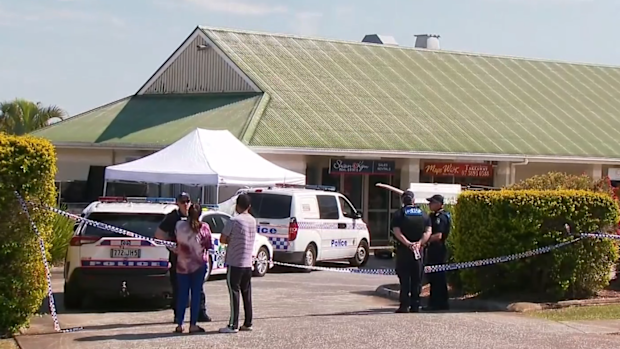 Detectives are investigating the "brutal and violent" death of a man outside a shopping centre in Brisbane.