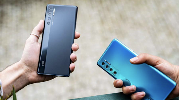 The TCL 20 Pro 5G comes in "marine blue" and a sleeker grey.