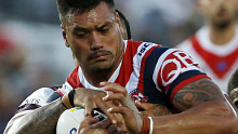Zane Tetevano of the Roosters during the NRL pre-season match between the Manly-Warringah Sea Eagles and the Sydney Roosters at Central Coast Stadium in Gosford, Saturday, February 24, 2018. 