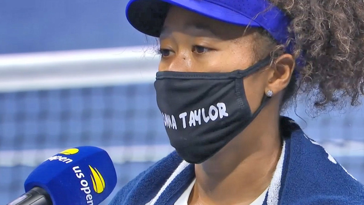 Naomi Osaka wears Breonna Taylor mask at US Open tennis 2020