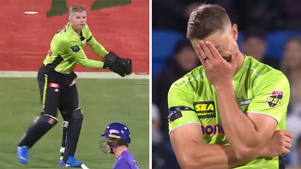 Hobart Hurricanes versloeg Sydney Thunder na de losse bal van Daniel Sams