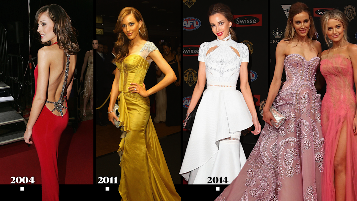 rebecca twigley red dress Is she okay?': AFL fans voice their concern over Bec Judd's slender frame  at the 2024 Brownlow Awards