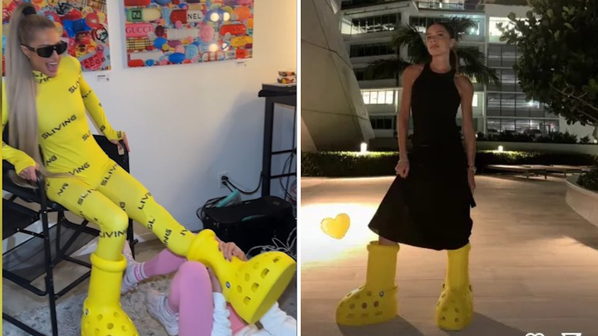 The bizarre huge Croc boot trend A-listers like Paris Hilton and ...