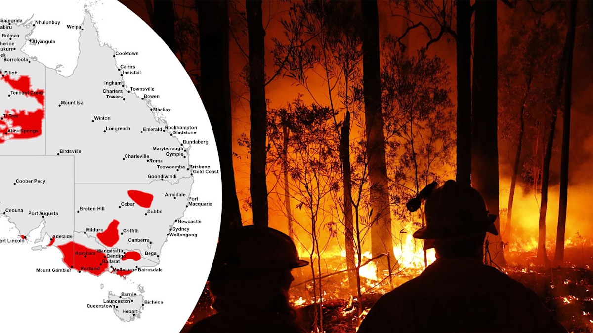 Bushfire warnings Australia: Large parts of Australia facing increased ...