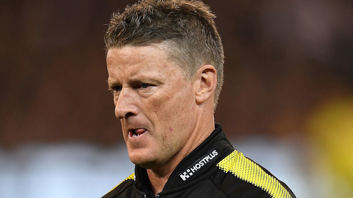 AFL: Damien Hardwick fights back tears in stirring post-match speech ...