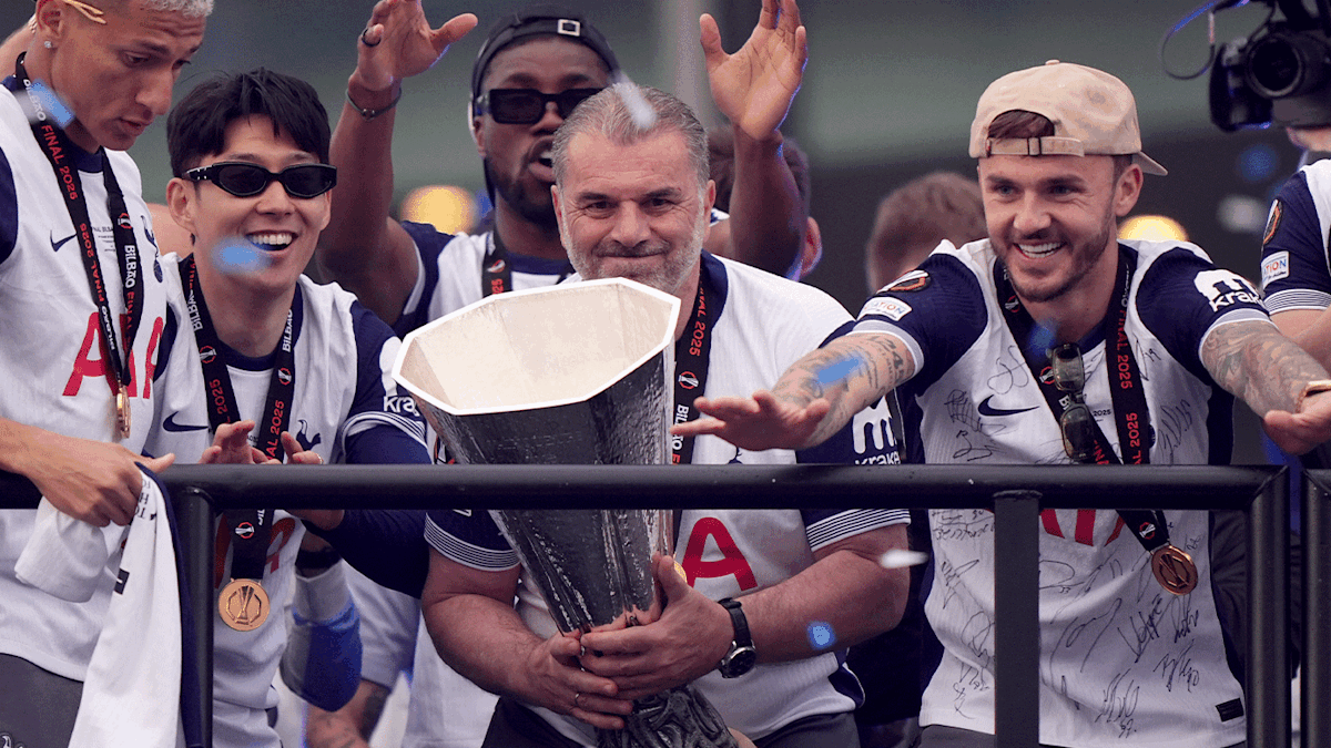 Ange Postecoglou delivers another epic quote at Spurs parade through north London - Nine