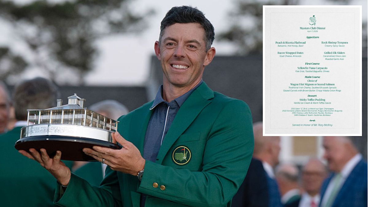Golfnieuws 2026 | Rory McIlroy’s Champions Dinner Masters-menu onthuld, met elandenschuifregelaars