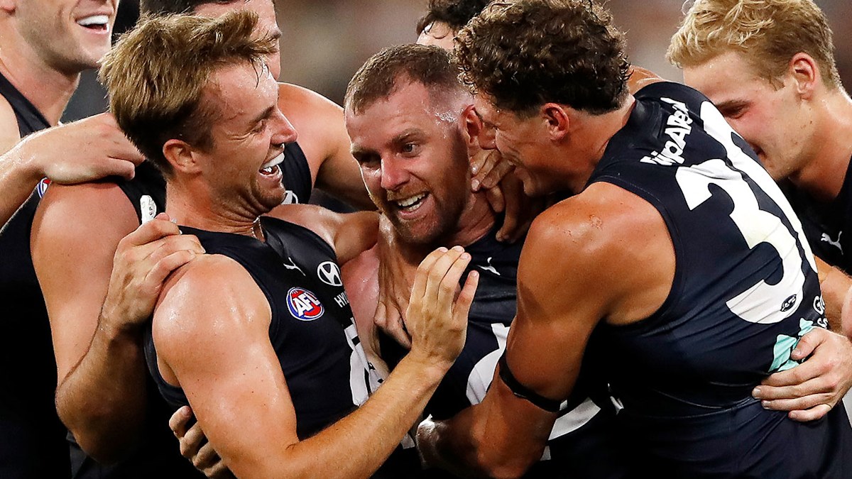AFL: Carlton Sam Docherty goal, cancer comeback, Blues vs Richmond ...
