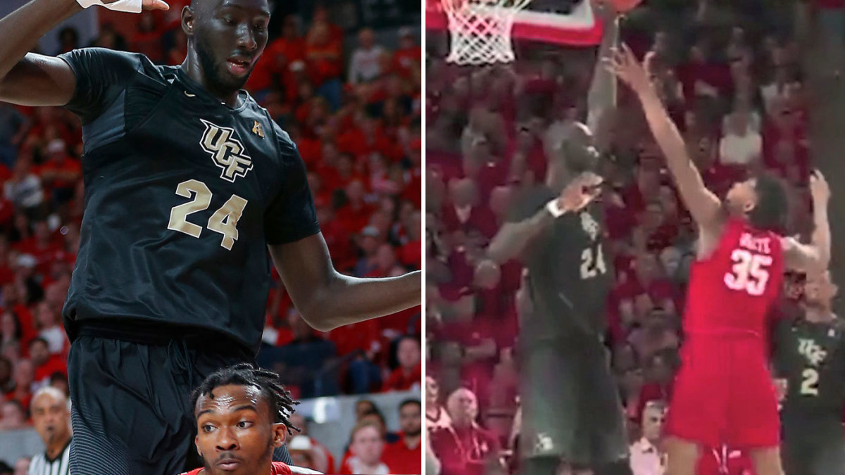College basketball star Tacko Fall embarrasses opponents with height ...