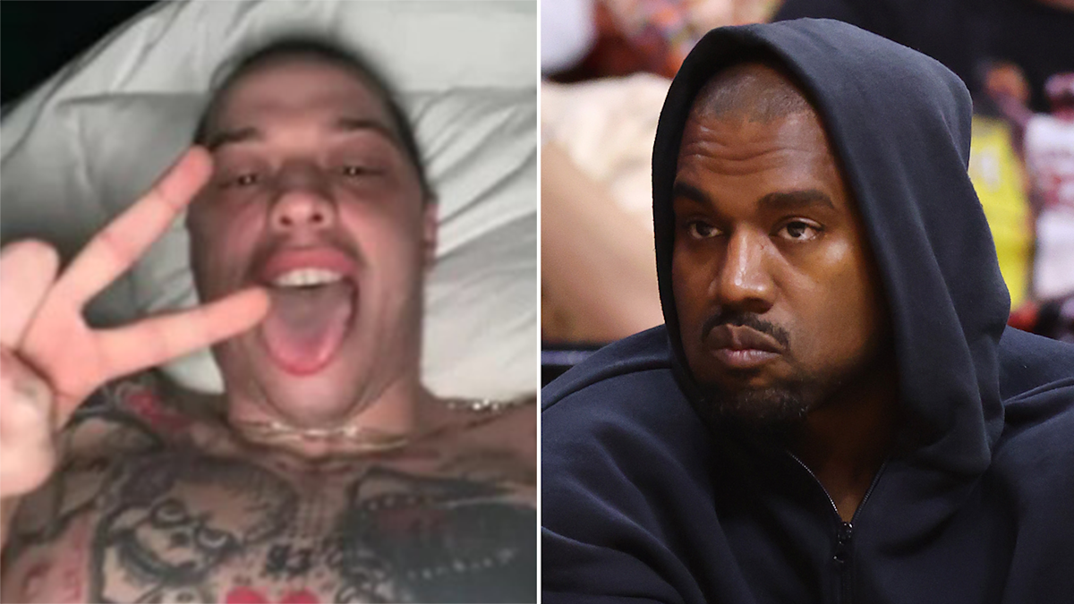 Pete Davidson hits back at Kanye West in tense text messages urging the ...