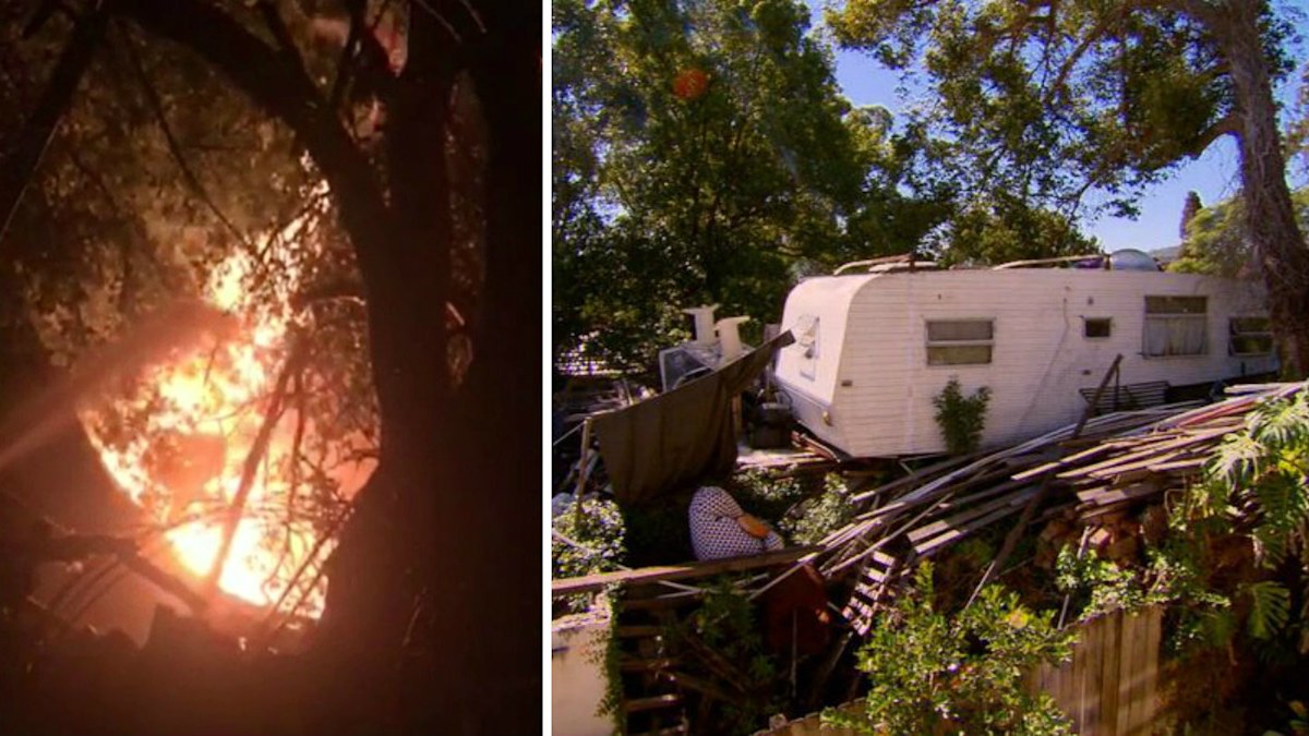 Gosford ‘caravan park’ ravaged by fire | Nine.com.au