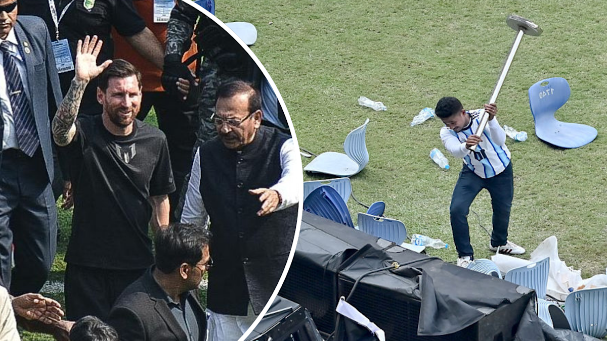 Football news 2025: Indian fans riot as Lionel Messi cuts appearance ...