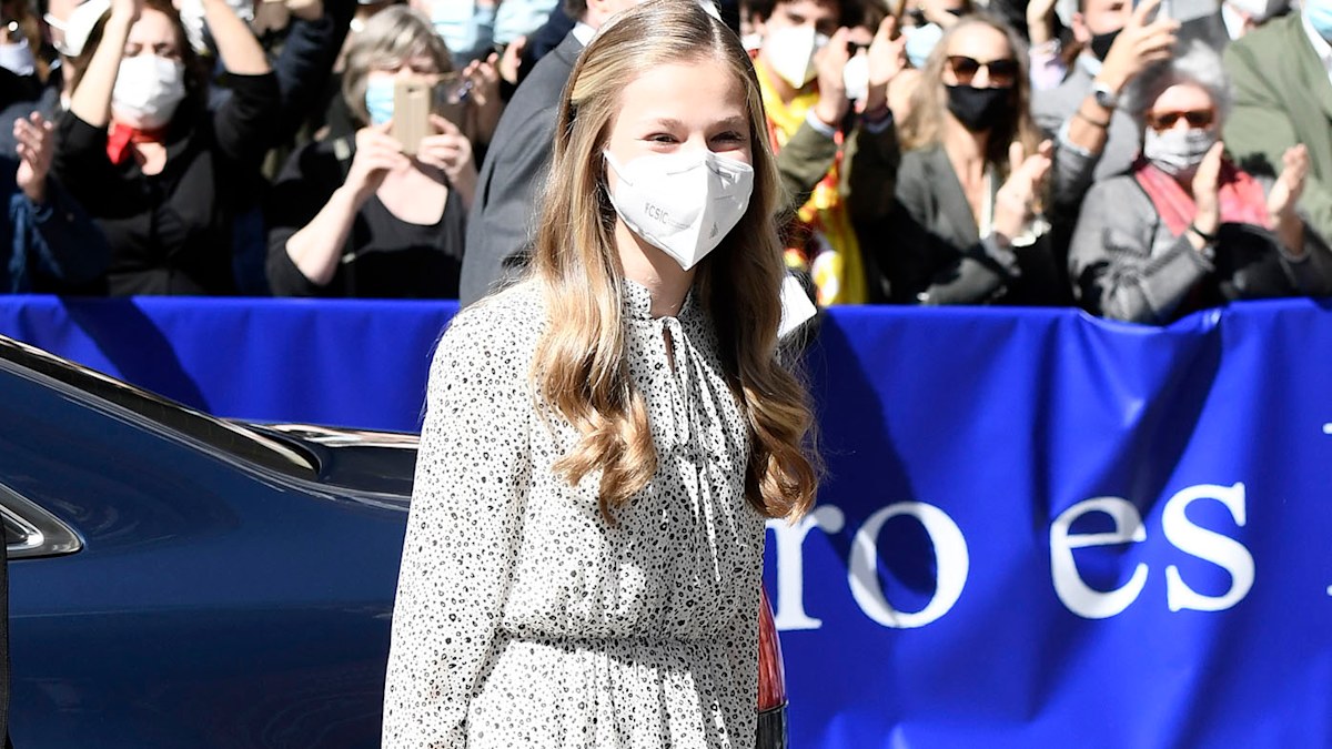 Spain's future queen carries out first solo royal event without parents King Felipe and Queen Letizia