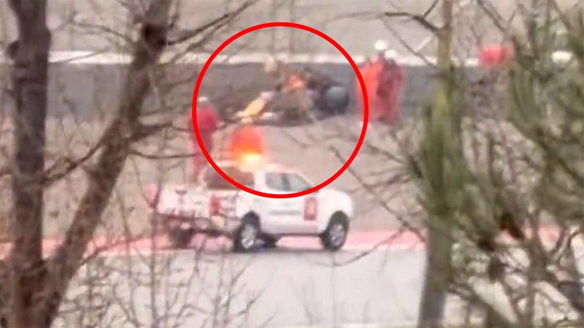 Isack Hadjar’s Red Bull-crash, video, Circuit de Barcelona-Catalunya