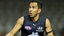 Eddie Betts of the Blues in action 