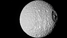 Mimas, Saturn's Death Star-like moon.