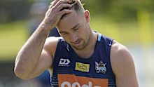 Bryce Cartwright during the Gold Coast Titans training session on the Gold Coast.