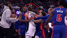 Hayes got up off the bench following Wagner's hip check and punched the Orlando big man in the back of the head