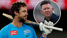 Travis Head in the BBL in 2023, and Ricky Ponting.