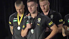Richmond's Jayden Short got emotional during his best and fairest speech.