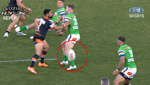 A forward pass was overlooked in the Raiders-Tigers game and led to a try.