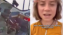 Activist Greta Thunberg released a pre-recorded video following her detention by Israeli troops.