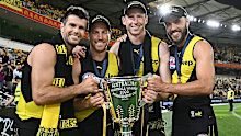 Trent Cotchin, Kane Lambert, Dylan Grimes, Shane Edwards