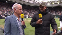Nick Kyrgios wore a puffer jacket while on-air at Wimbledon with the BBC.