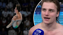 Cassius Rousseau narrowly missed out on a medal in the men's 10m platform final.