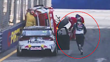 Van Gisbergen races to check on McLaughlin