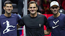 Novak Djokovic, Roger Federer, Rafael Nadal.
