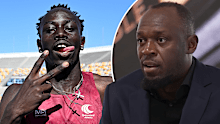 Gout Gout and Usain Bolt. 