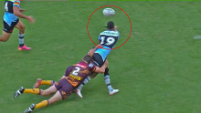 Sione Katoa's controversial offload against Brisbane was ruled a knock on.