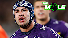 Jahrome Hughes reacts during the grand final.