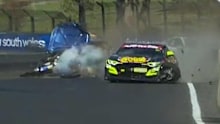TV personality Grant Denyer has responded to criticisms of his involvement in a massive crash during the Bathurst 6hr.
