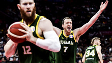 Joe Ingles of Australia reacts during the 3rd place game