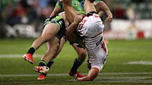 Nick Cotric's tackle on Tim Lafai.