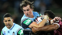 NSW's makeshift centre Clint Gutherson during his State of Origin debut.