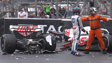 Mick Schumacher of Haas had a frightening crash at the Monaco Grand Prix.