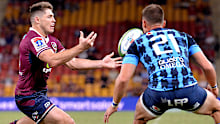 James O'Connor passes during Saturday's Super Rugby match between the Reds and the Bulls.